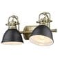 Golden Lighting Duncan 2-Light Bath Vanity in Aged Brass and Matte Black, , large