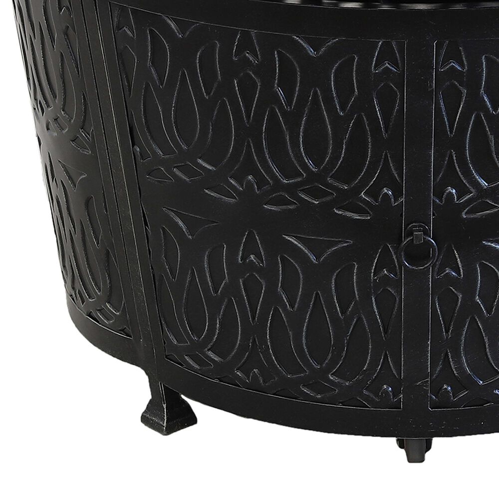 GatherCraft Geneva 48" Round Firepit Table In Black, , large