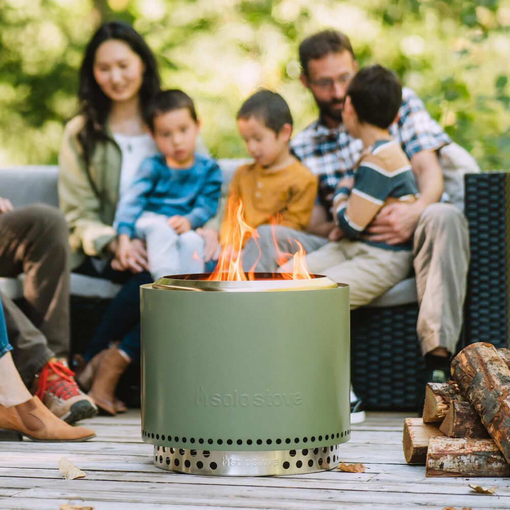 Solo Stove Bonfire Fire Pit with Stand 2.0 in Deep Olive, , large