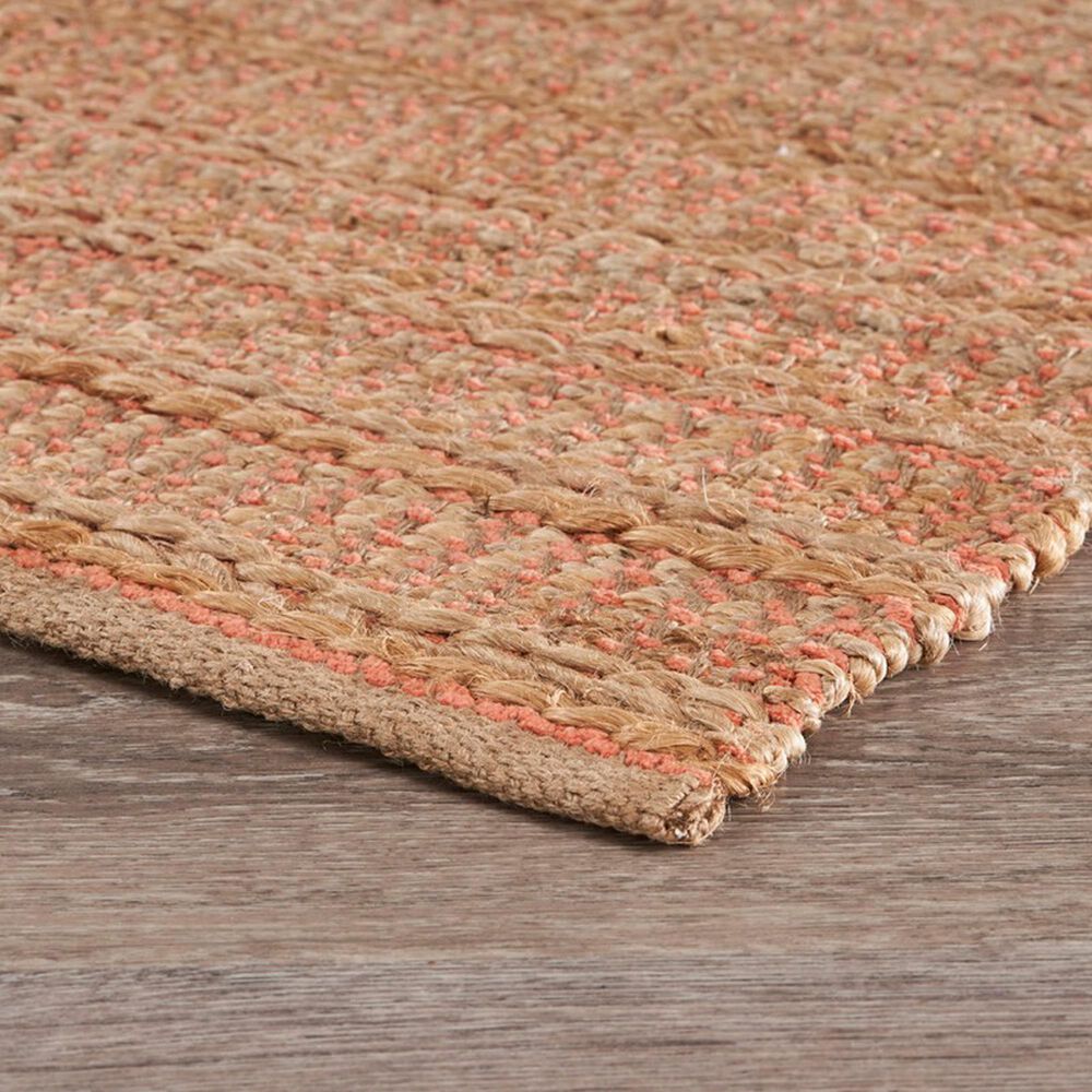 L&amp;R Resources Natural Fiber Tan and Pink 9' x 12' Area Rug, , large