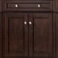 James Martin Vanities Brittany 72" Double Bathroom Vanity in Burnished Mahogany with 3 cm White Zeus Quartz Top and Rectangular Sinks, , large