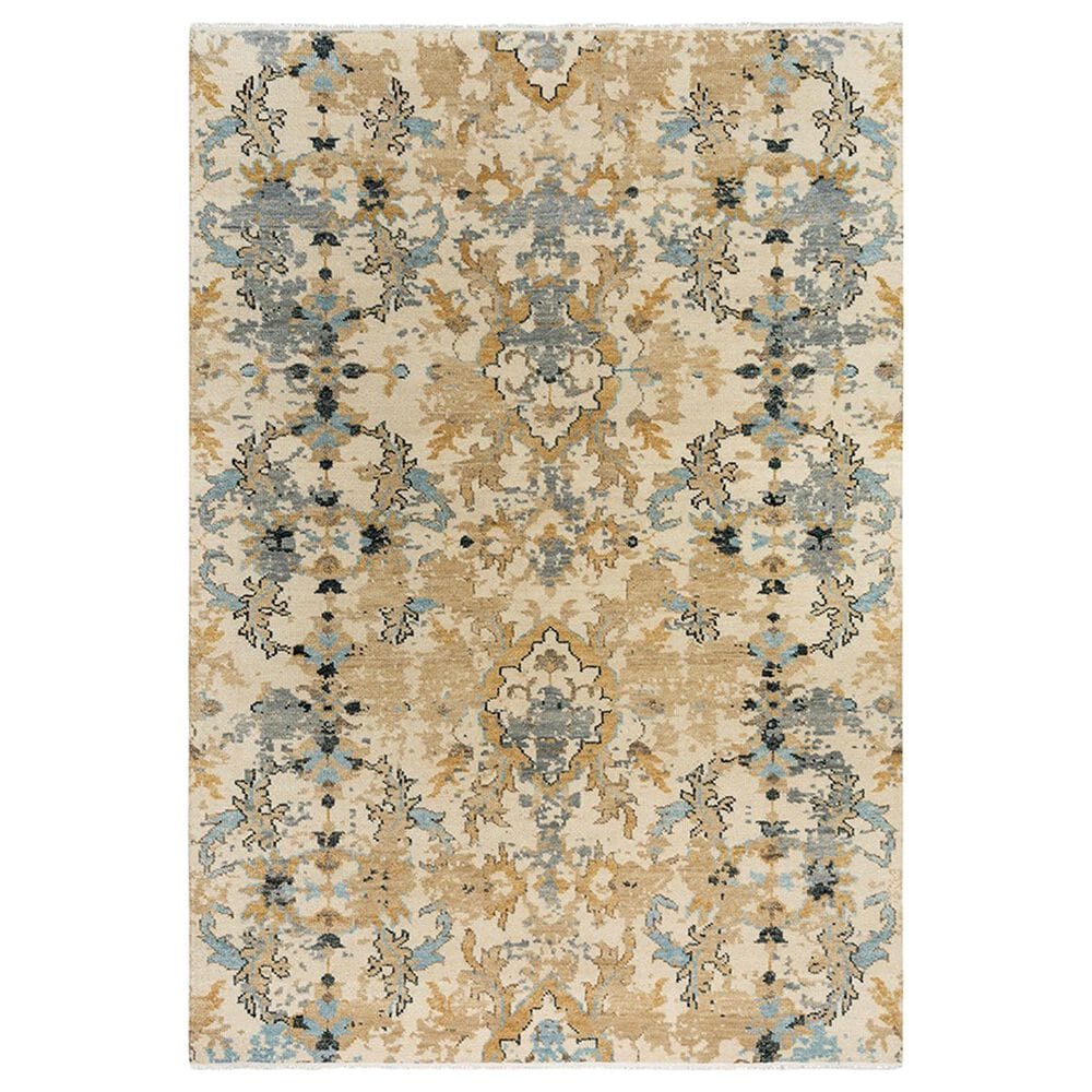 RIZZY Belmont 9" x 12" Beige, Gold and Grey Area Rug, , large