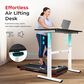 Sunny Health & Fitness Multi-Purpose Air-Drive Adjustable Standing Desk in Black and Grey, , large
