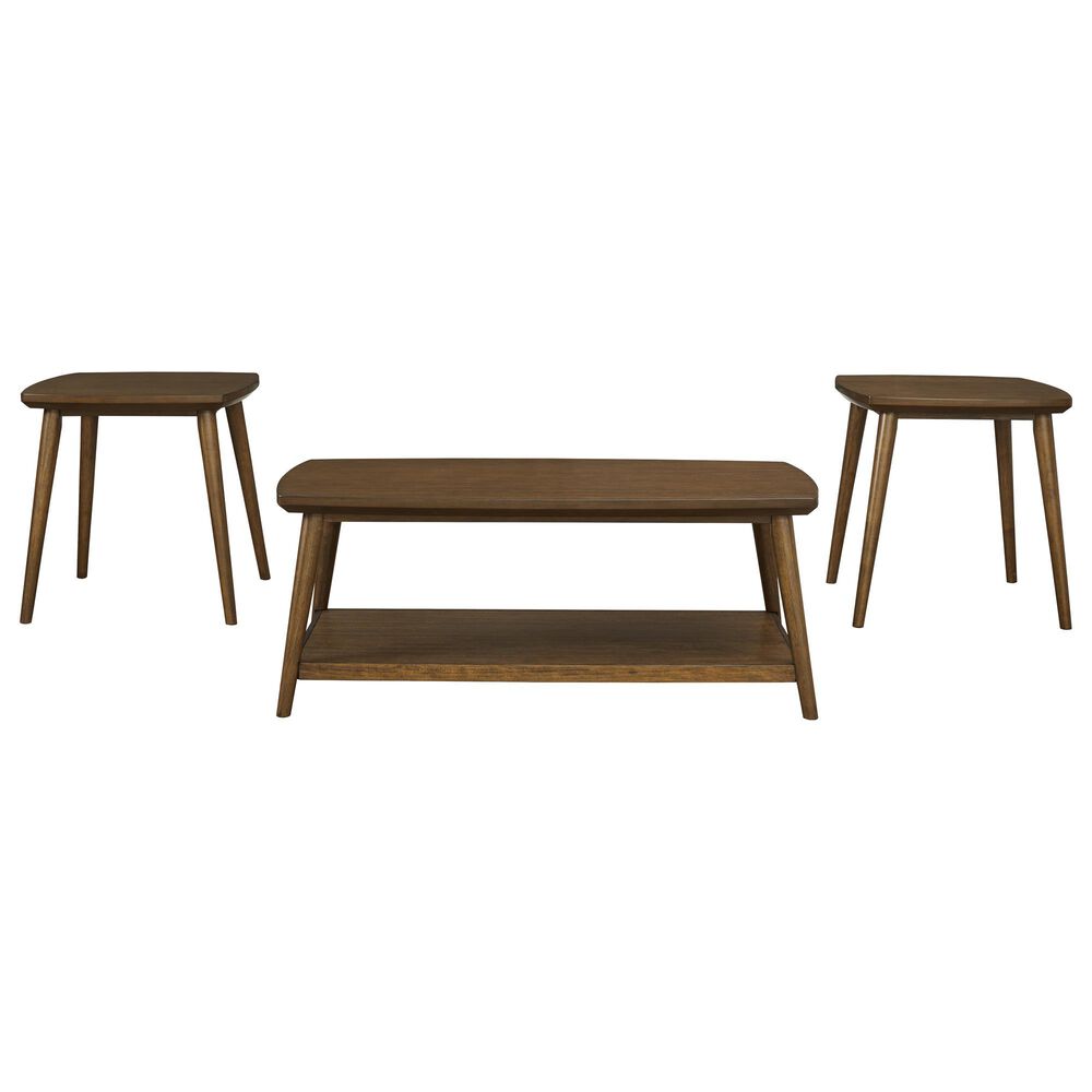 Ashley Lyncott 3-Piece Occasional Table Set in Brown, , large