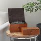 Maple and Jade 11.5" 2-Piece Handmade Storage Decorative Box Set in Cognac Brown, , large