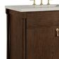 James Martin Kinnsden 36" Single Bathroom Vanity in Sable Oak with 3 cm Siberian Silestone Top and Rectangular Sink, , large