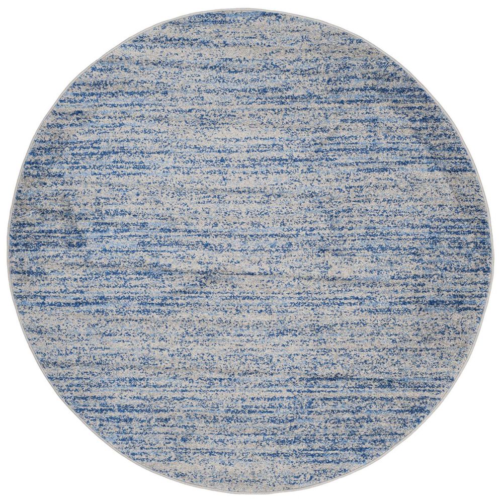 Safavieh Adirondack ADR117D-4R 4" x 4" Blue/Silver Round Rug, , large