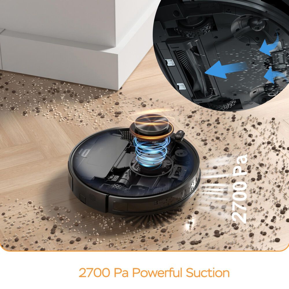 HOMLUX Smart L7 Robot Vacuum Cleaner and Mop in Black, , large