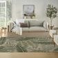 Nourison Garden Oasis GOA02 Ivory and Green 6" x 9" Indoor/Outdoor Area Rug, , large