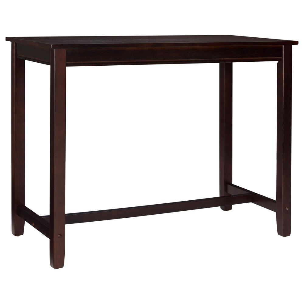 Linon Home Decor Claridge Counter Height Pub Table in Walnut Brown - Table Only, , large
