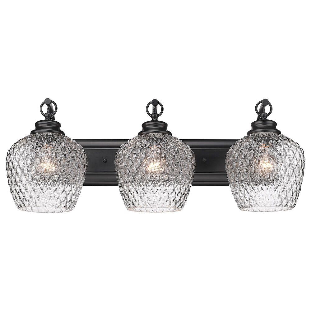 Golden Lighting Adeline 3-Light Vanity Light in Matte Black, , large