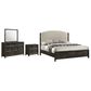 Crown Mark Ethel 4 Piece King Bedroom Set in Dark Brown, , large