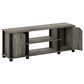 HOMLUX 43.8" TV Stand with 2-Door in French Oak and Black, , large