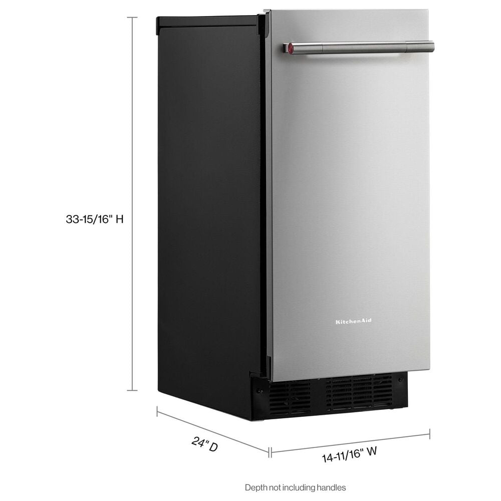 KitchenAid 15&#39;&#39; Automatic Ice Maker in PrintShield Stainless, , large