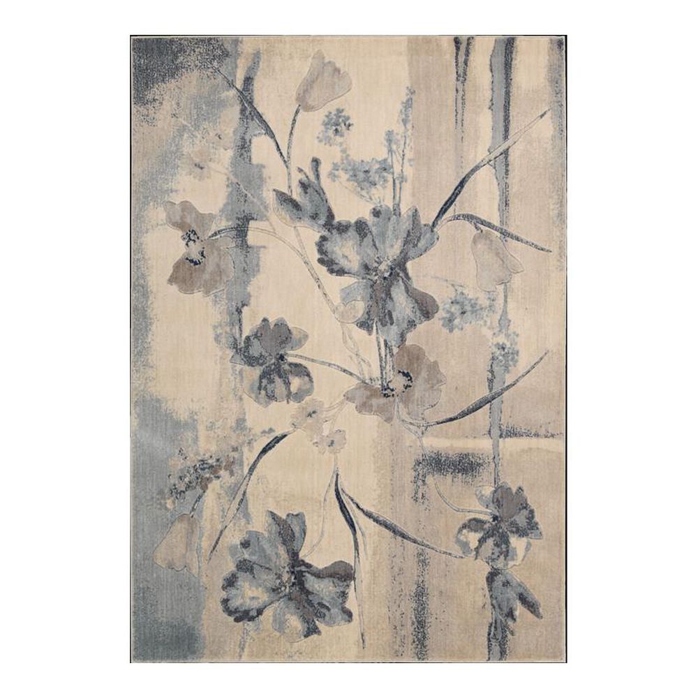Nourison Somerset ST18 7"9" x 10"10" Ivory Blue Area Rug, , large