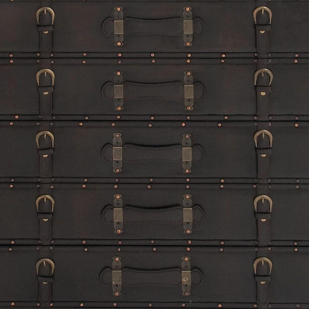 Maple and Jade 5-Drawer Room Chest with Stud and Buckle Detail in Black, , large