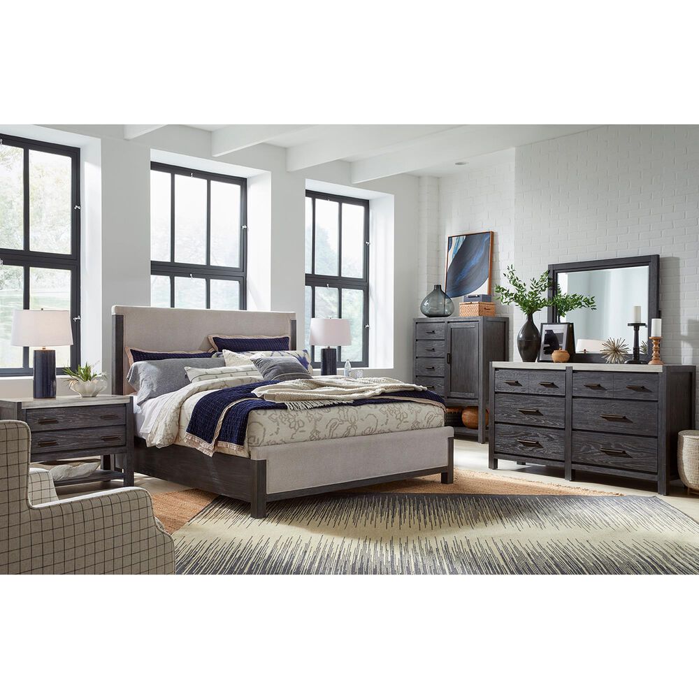 Nicolette Home Plum Creek 2 Drawer Nightstand with Shelf in Ravenwood Black, , large