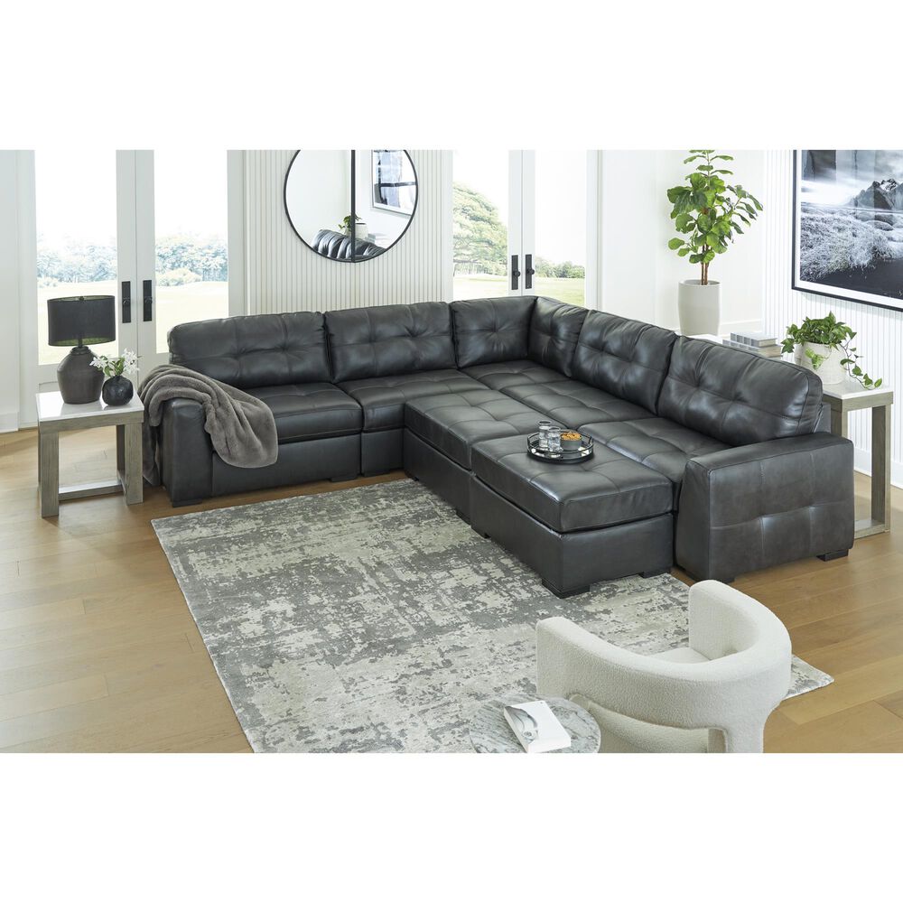 Ashley Brindley Pier Oversized Accent Ottoman in Fog, , large