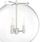 Hunter Sacha 3-Light Globe Pendant in Brushed Nickel, , large