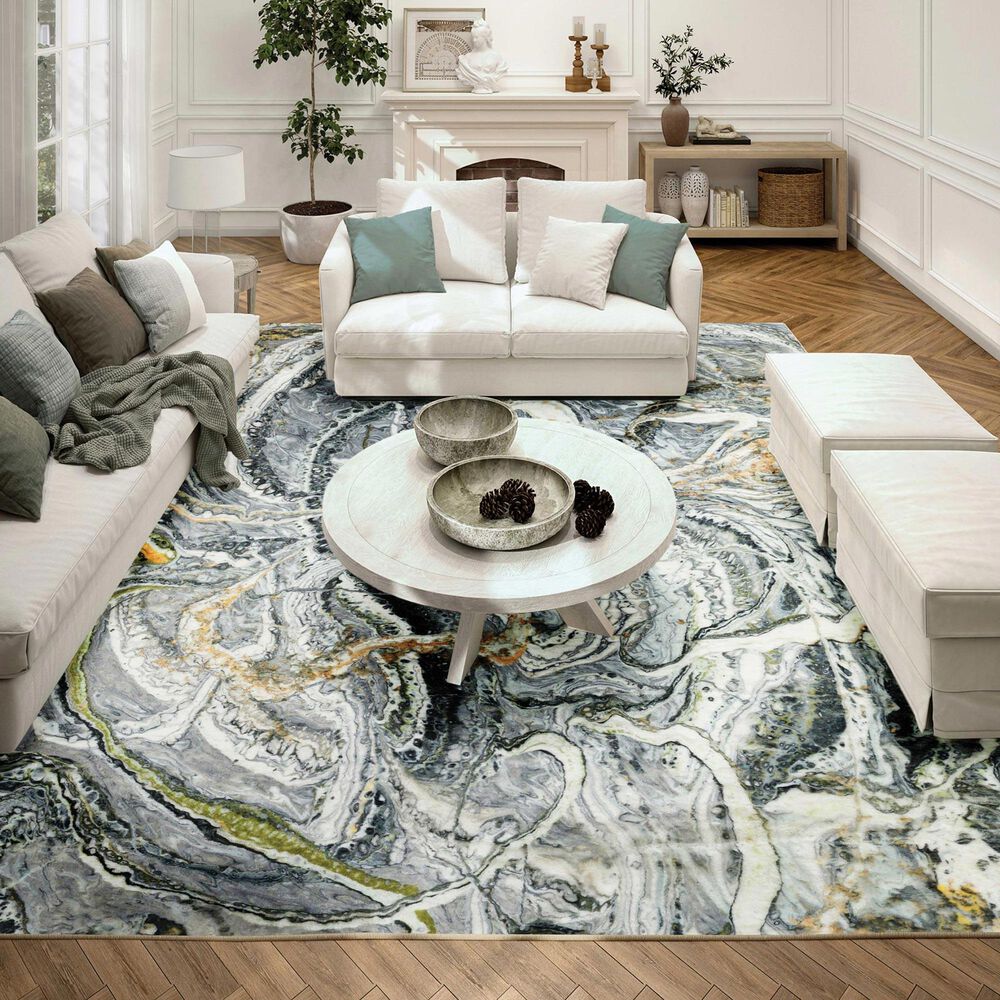 Dalyn Rug Company Kikiamo 5&#39; x 7&#39;6&quot; Storm Area Rug, , large