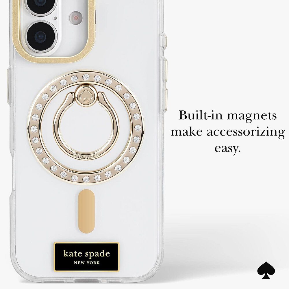 Kate Spade Protective MagSafe Case with Stand for Apple iPhone 17 in Icon Clear, , large