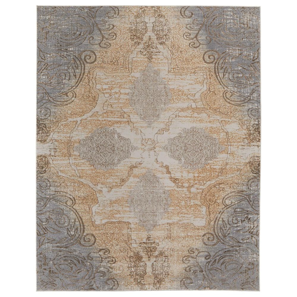 Feizy Celene 39L1F 3"9" x 5"7" Beige and Gray Area Rug, , large