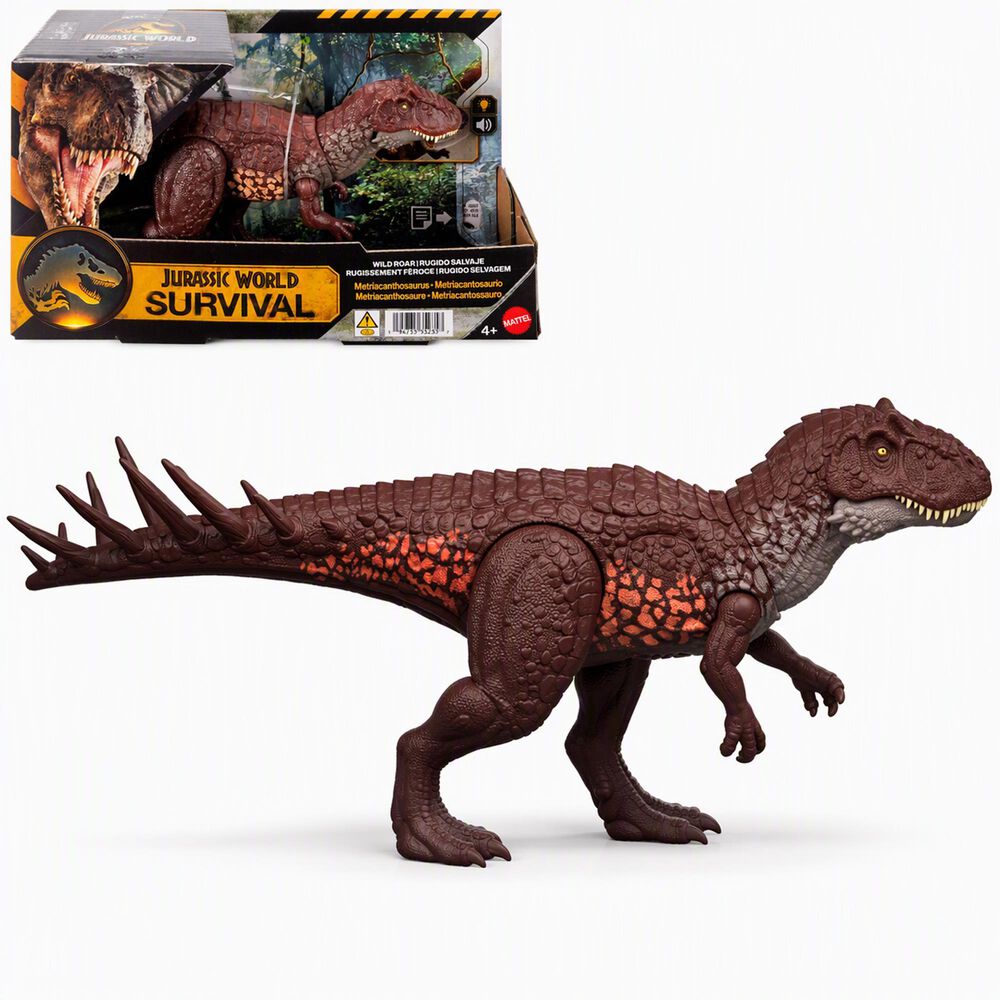 Jurassic World Wild Roar Metriacanthosaurus Action Figure, , large