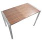 Lumisource Fuji Counter Table in Walnut/Stainless Steel, , large