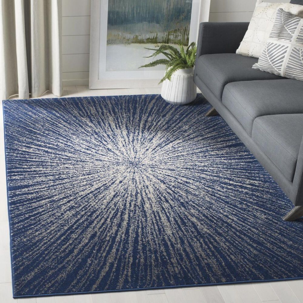 Safavieh Evoke EVK228N 8&#39; x 10&#39; Navy and Ivory Area Rug, , large