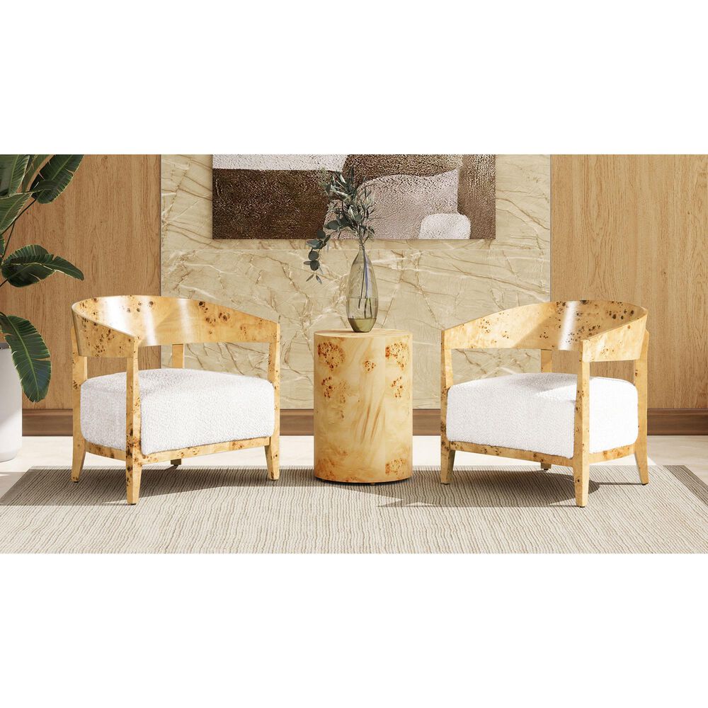 Jennifer Taylor Home Madrid Accent Chair in Seashell White, , large