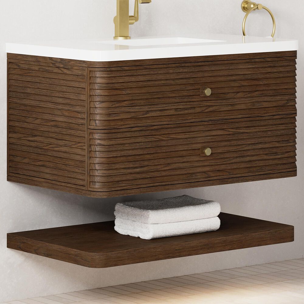 James Martin Allamari 36" Single Bathroom Vanity in Sable with Single Hole 3 cm White Zeus Silestone Top and Rectangular Sink, , large