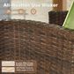 HOMLUX 6-Piece Patio Conversation Set with Loveseat and Light Brown Wicker in Green, , large