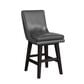 Mayberry Hill Villanova Swivel Counter Stool with Pewter Cushion in Espresso, , large