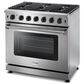 Thor Kitchen 36" Freestanding Professional Gas Range with Storage Drawer in Stainless Steel, , large
