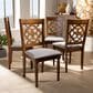 Baxton Studio Lylah Side Chair in Walnut Brown (Set of 4), , large
