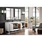 James Martin Vanities Athens 72" Double Bathroom Vanity in Glossy White with 3 cm Ethereal Noctis Quartz Top and Rectangular Sinks, , large