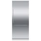 Fisher & Paykel 2-Piece Contemporary Square Fine Handle Kit for RS36W Bottom Freezer in Stainless Steel, , large