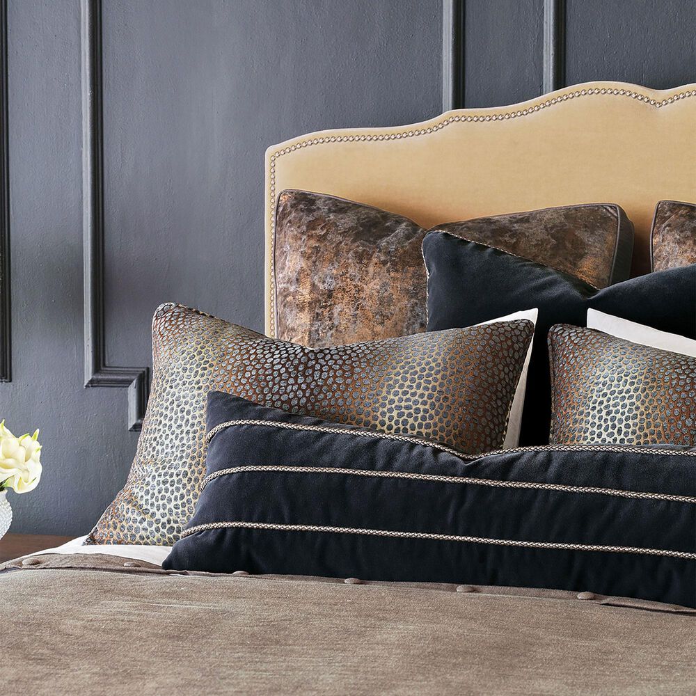 Eastern Accents Priscilla 27&quot; Square Euro Pillow Sham in Heidi Copper and Edris Charcoal, , large