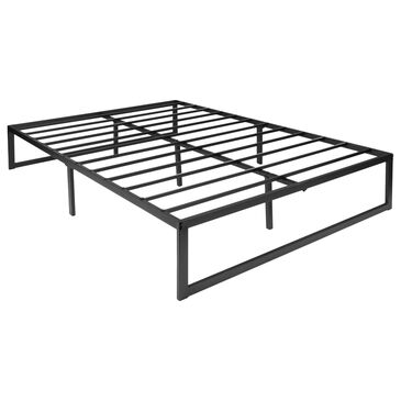 Flash Furniture Bentley Universal Full Platform Bed Frame in Black, , large