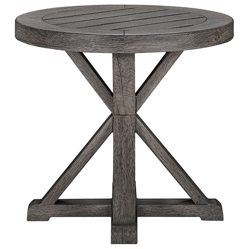 Venture Mystic Harbor Round Accent Table in French Grey, , large