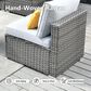 HOMLUX 5-Piece Patio Conversation Set with Grey Wicker in Gray, , large