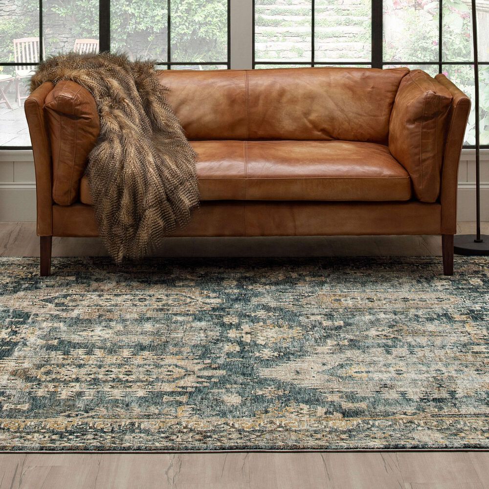 Karastan Marash Karamar 9&#39; x 12&#39;2&quot; Blue Area Rug, , large