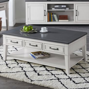Martin Svensson Home Del Mar Coffee Table in Antique White and Grey, , large