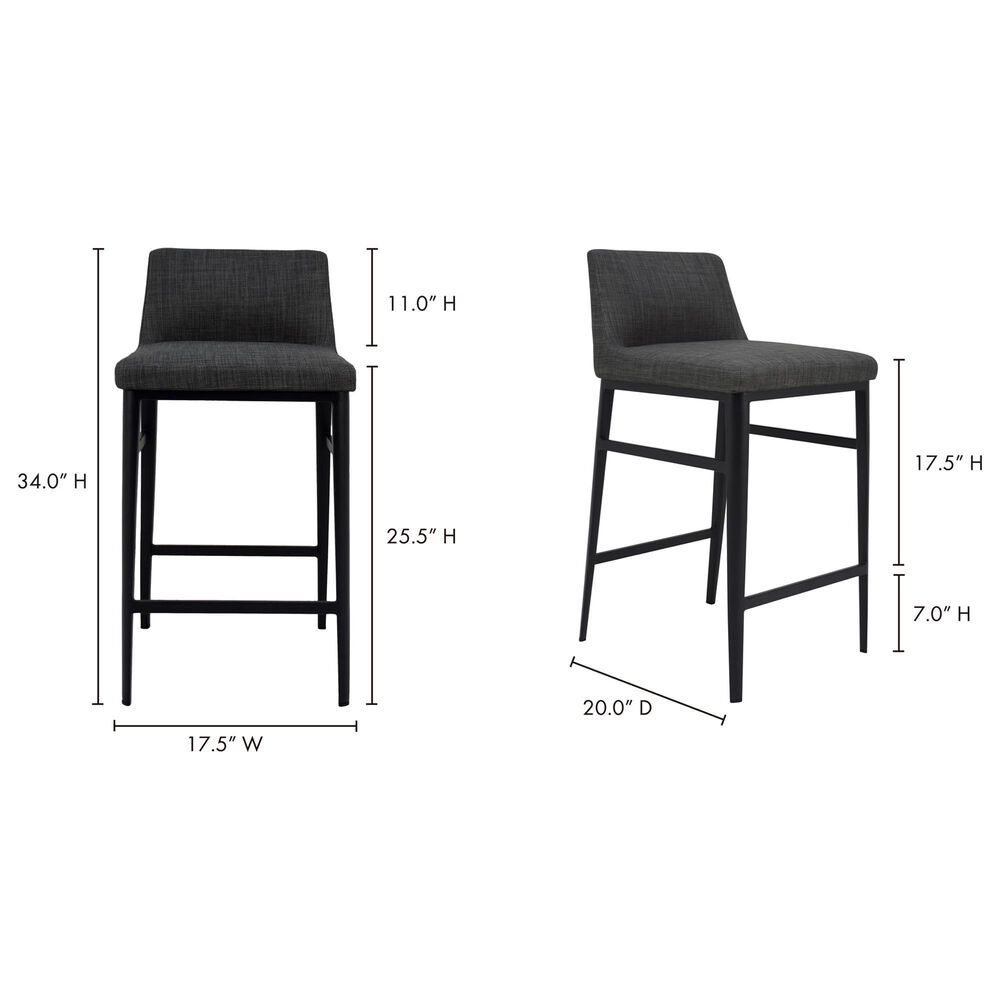 Moe&#39;s Home Collection Baron Counter Stool in Charcoal Grey, , large