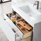 James Martin Mantova 35.4" Single Mounted Bathroom Vanity in Glossy White with 2 cm Glossy White Solid Surface Top and Rectangular Sink, , large