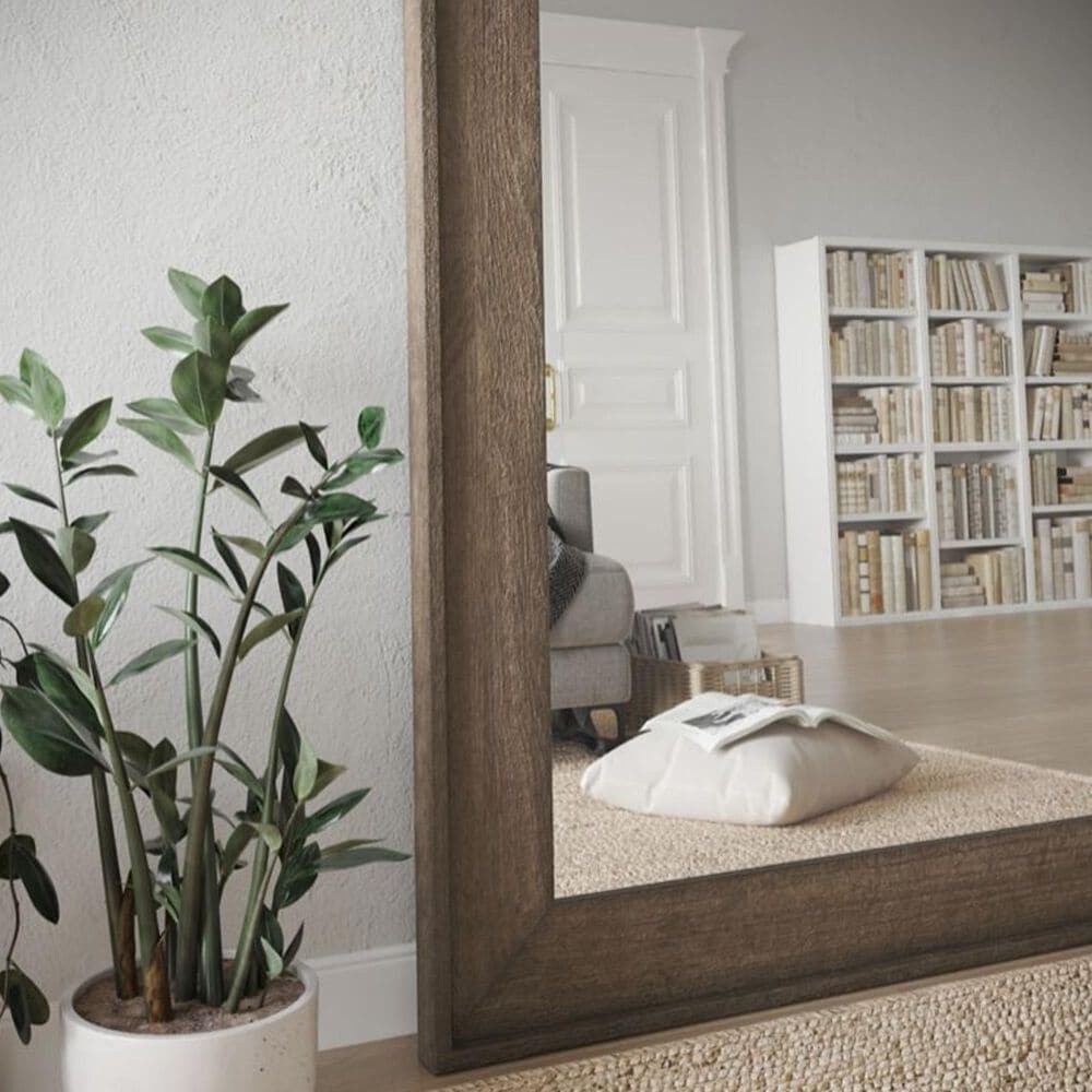 Pacific Landing Accent Floor Mirror in Distressed Brown, , large