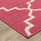 Oriental Weavers Havana Pink and Ivory 9"10" x 12"10" Indoor/Outdoor Area Rug, , large