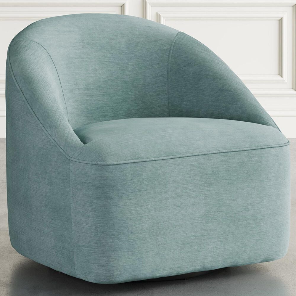 Waltham Lulu Swivel Accent Chair in Teal, , large