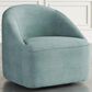 Waltham Lulu Swivel Accent Chair in Teal, , large