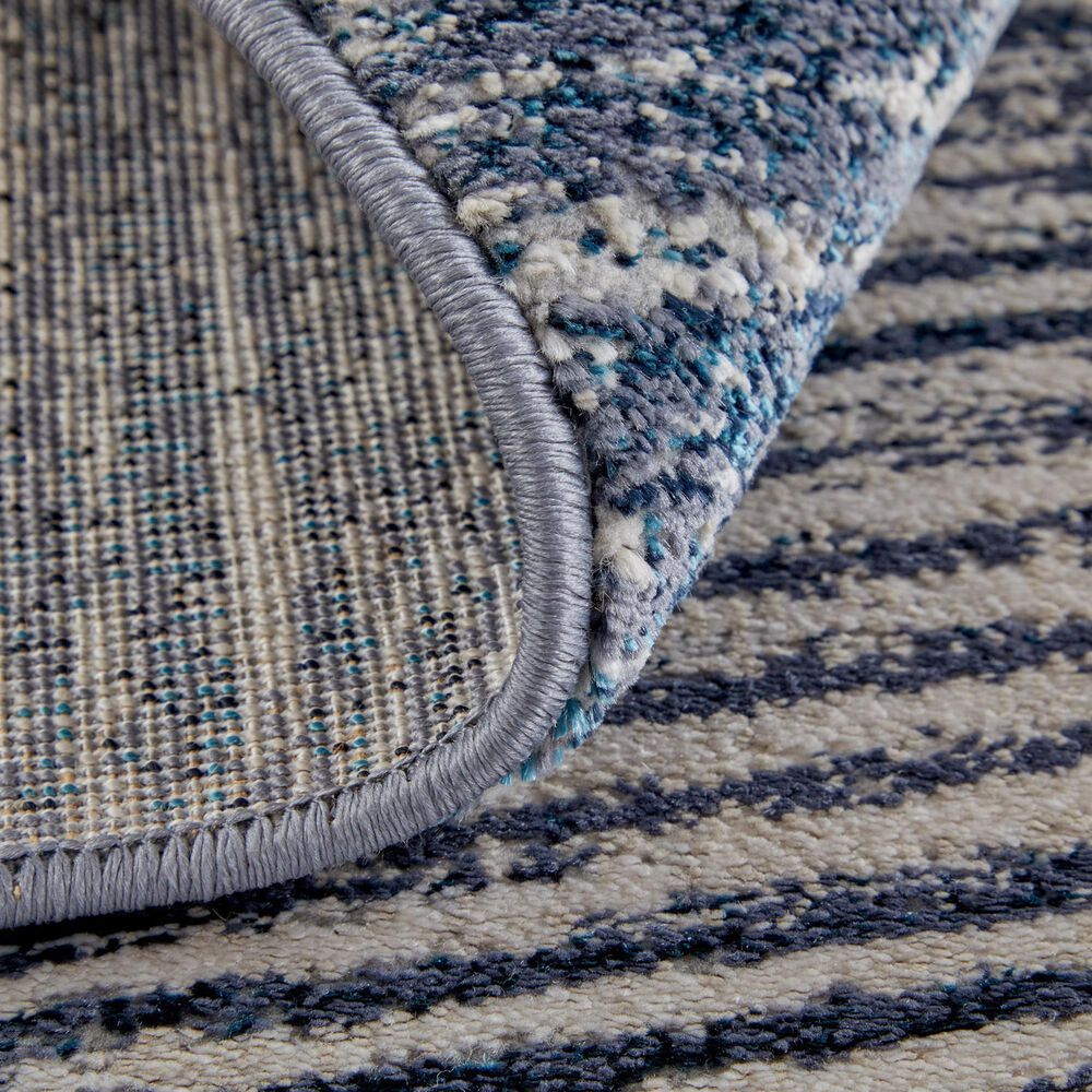 Feizy Indio 5&#39; x 8&#39; Navy and Blue Area Rug, , large